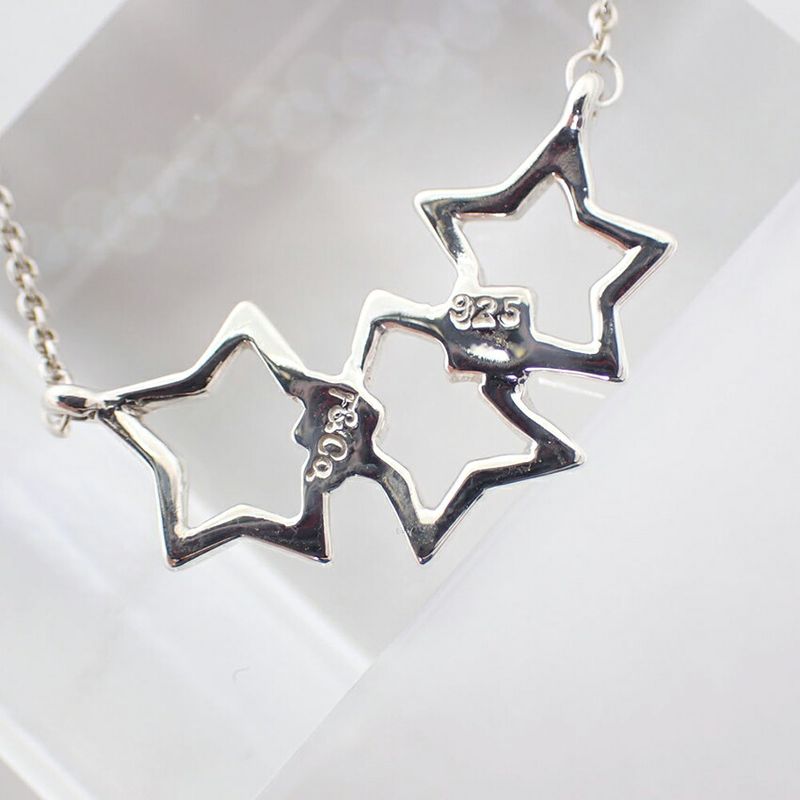 Tiffany & Co 925 Triple Star Necklace