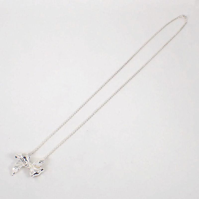 Tiffany & Co 925 Ribbon Motif Necklace Pendant