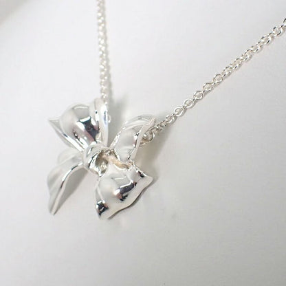 Tiffany & Co 925 Ribbon Motif Necklace Pendant