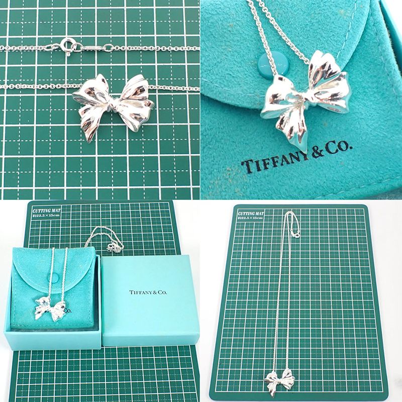 Tiffany & Co 925 Ribbon Motif Necklace Pendant
