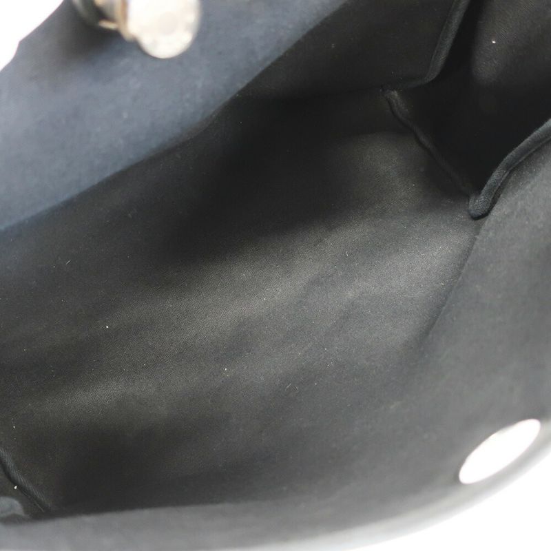 Hermes Herbag Shoulder Bag Black Silver