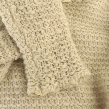 Max Mara White Tag Gown Cardigan Knit Fringe Mohair Blend Silk Light Beige