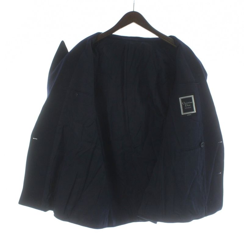 Dior Tailored Jacket Black Leather Long Sleeve Fully