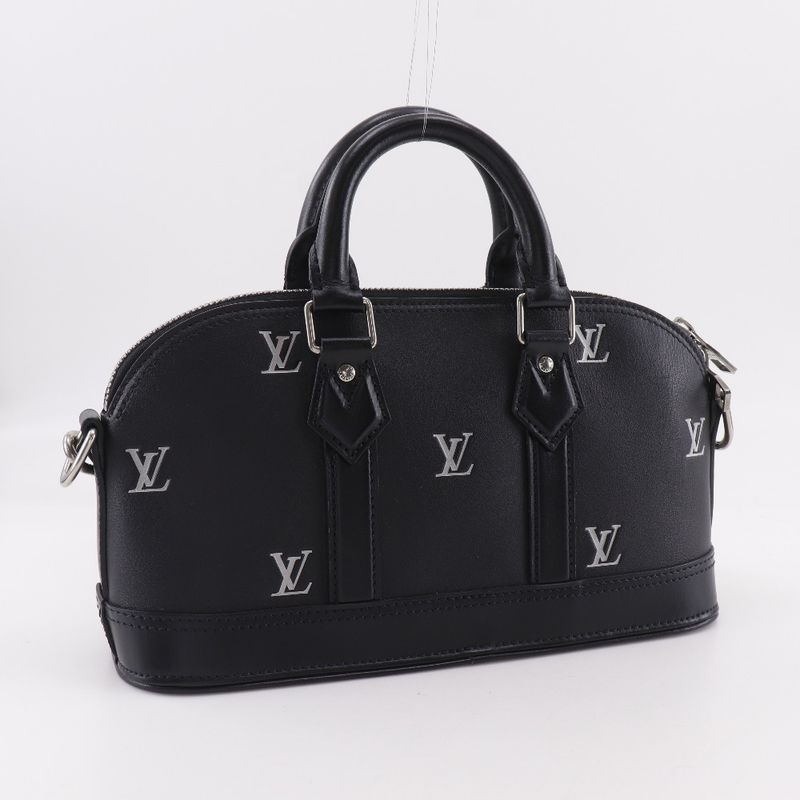Louis Vuitton Alma East West 2-Way Shoulder Calf Black Handbag