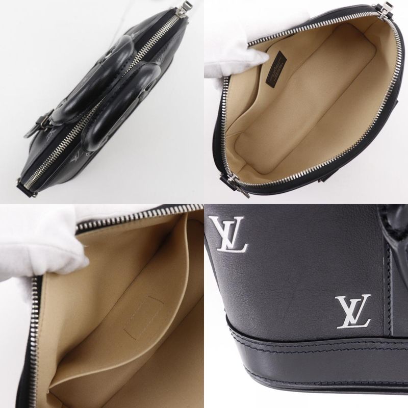 Louis Vuitton Alma East West 2-Way Shoulder Calf Black Handbag