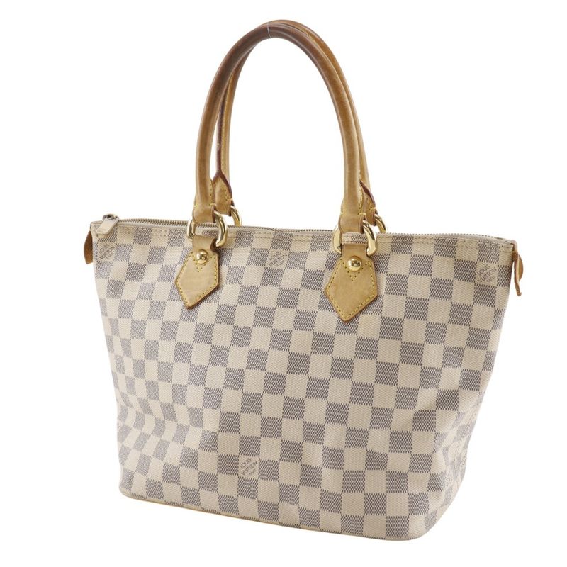 Louis Vuitton Saleya PM Damier Azur Canvas White Handbag