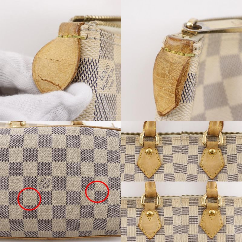 Louis Vuitton Saleya PM Damier Azur Canvas White Handbag