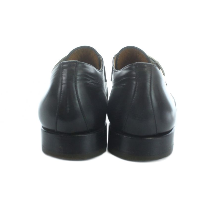 Hermes Business Shoes Monk Strap Hhardware Square Toe 40 Black