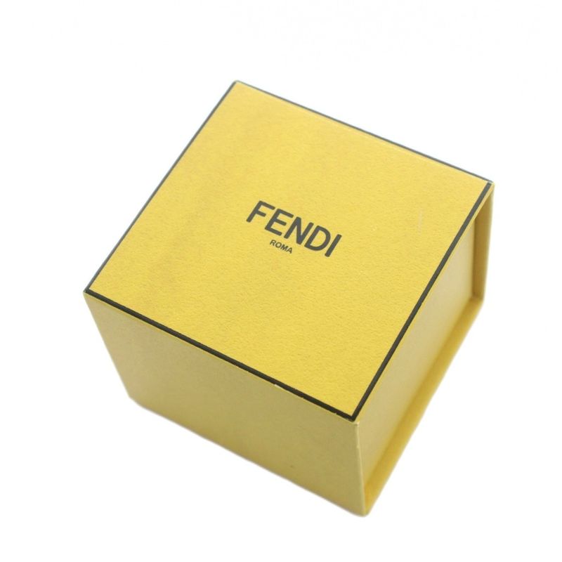 Fendi Ring Logo Rhinestone M Gold Mq Oh
