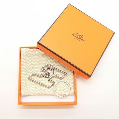 Hermes Key Ring Silver Color Small
