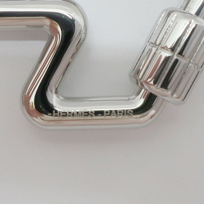 Hermes Key Ring Silver Color Small