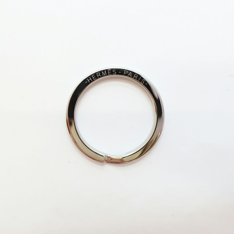 Hermes Key Ring Silver Color Small