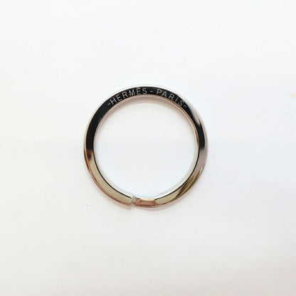 Hermes Key Ring Silver Color Small