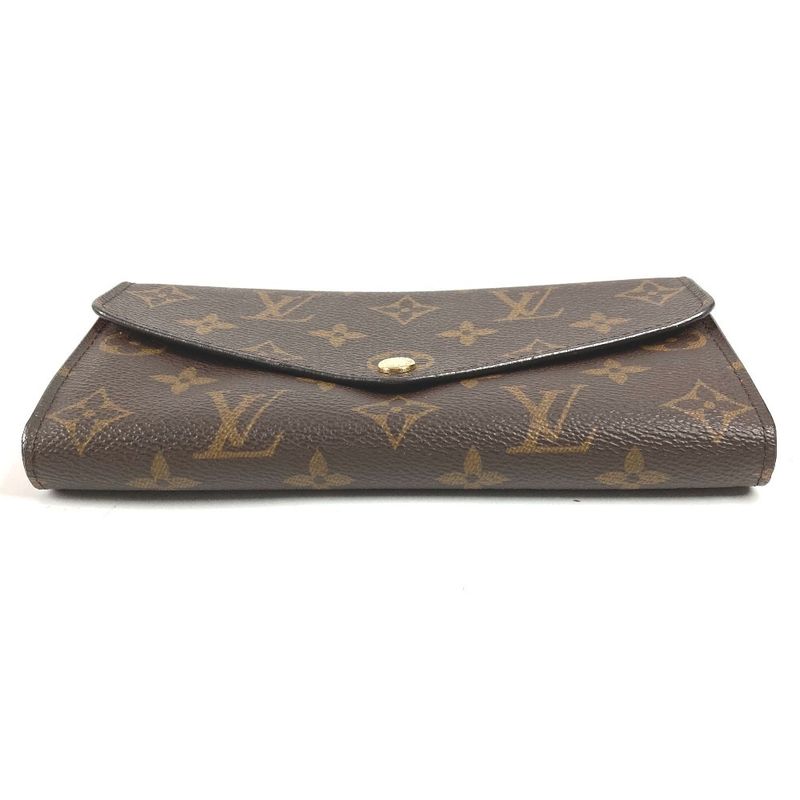 Louis Vuitton Wallet Portefeuille Sarah Monogram Canvas Coquelicot Brown