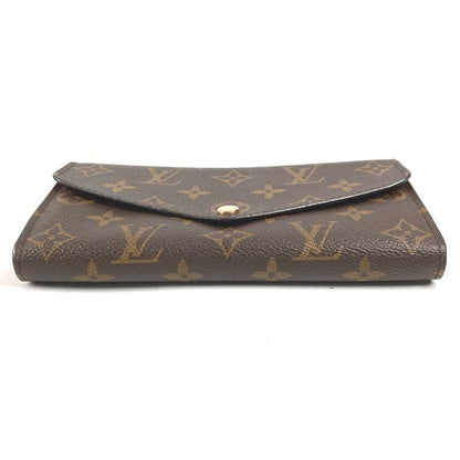 Louis Vuitton Wallet Portefeuille Sarah Monogram Canvas Coquelicot Brown