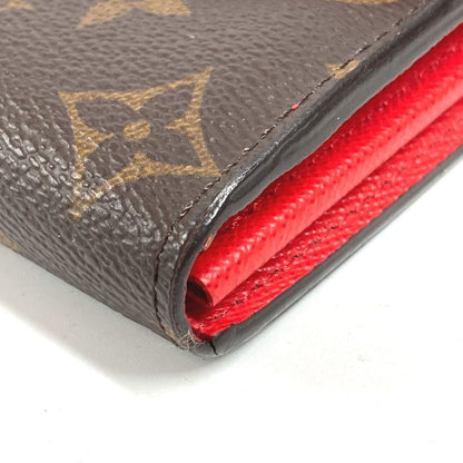 Louis Vuitton Wallet Portefeuille Sarah Monogram Canvas Coquelicot Brown