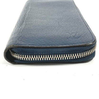 Louis Vuitton Wallet Zippy Vertical Taurillon Leather Navy