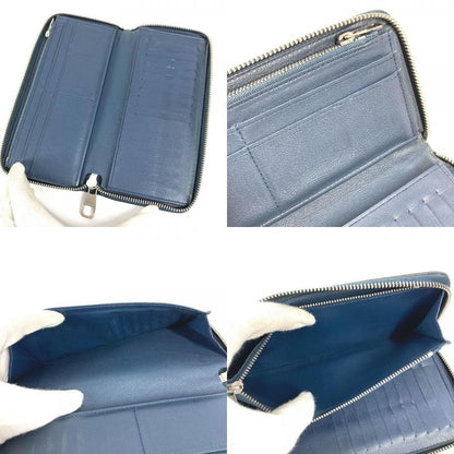 Louis Vuitton Wallet Zippy Vertical Taurillon Leather Navy