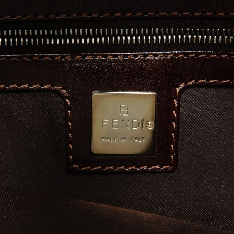 Fendi Shoulder Bag Mamma Bucket Denim Silver