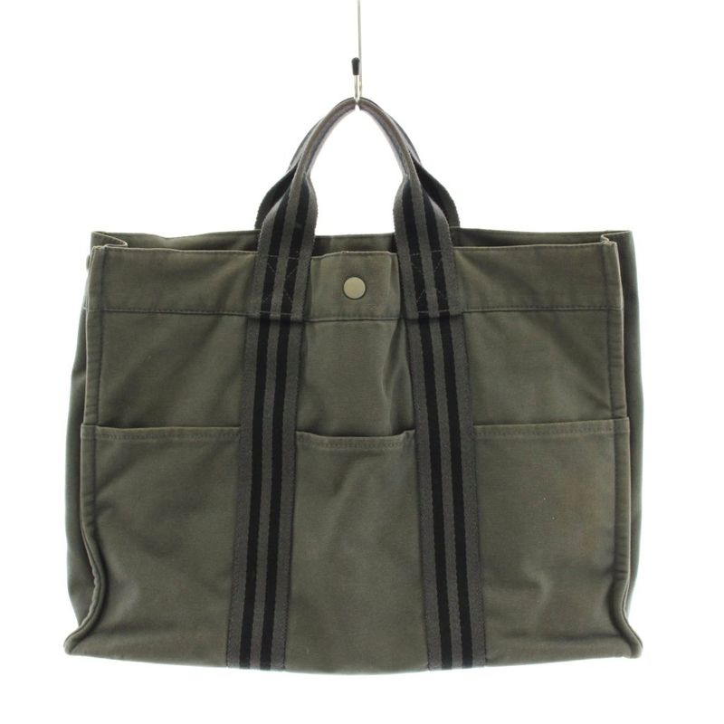 Hermes Fourre Tout MM Tote Canvas Gray