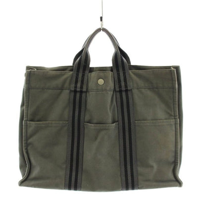 Hermes Fourre Tout MM Tote Canvas Gray