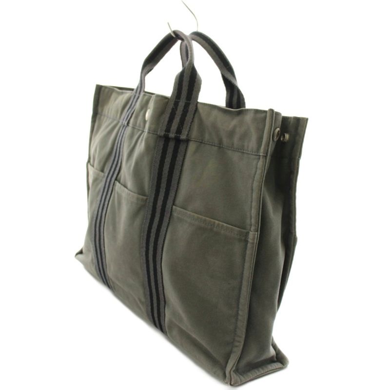 Hermes Fourre Tout MM Tote Canvas Gray