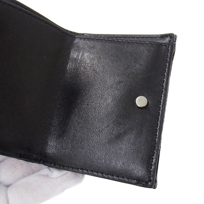 Dior Wallet Trifold Blue Jacquard Navy Mini