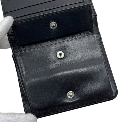 Prada Trifold Wallet Black Nero Compact Patent Leather