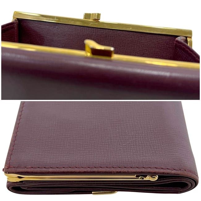 Cartier Trifold Wallet Bordeaux Must Gamaguchi Leather