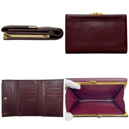 Cartier Trifold Wallet Bordeaux Must Gamaguchi Leather