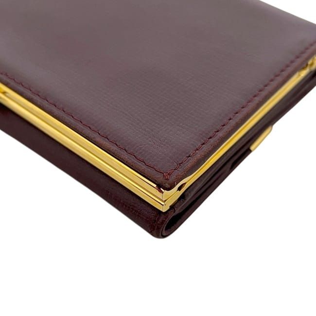 Cartier Trifold Wallet Bordeaux Must Gamaguchi Leather
