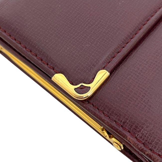 Cartier Trifold Wallet Bordeaux Must Gamaguchi Leather