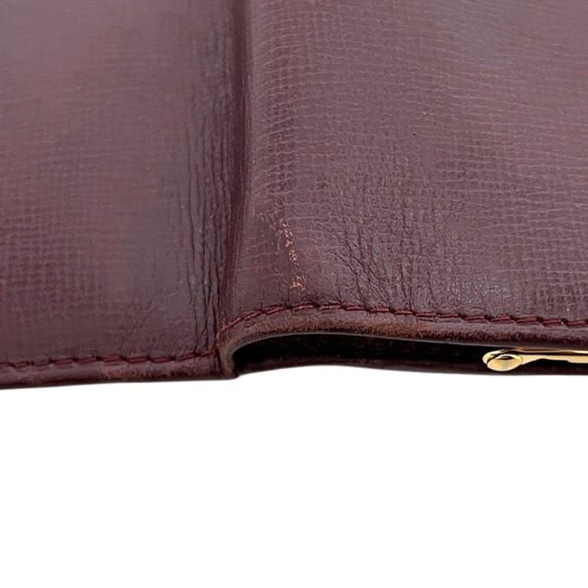 Cartier Trifold Wallet Bordeaux Must Gamaguchi Leather