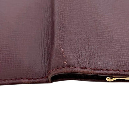 Cartier Trifold Wallet Bordeaux Must Gamaguchi Leather