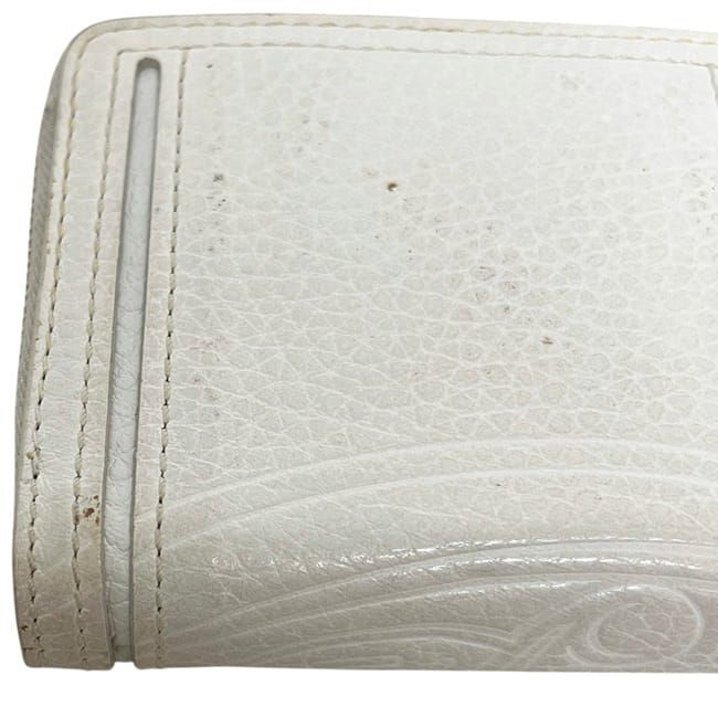 Celine Bifold Wallet White Triomphe Leather