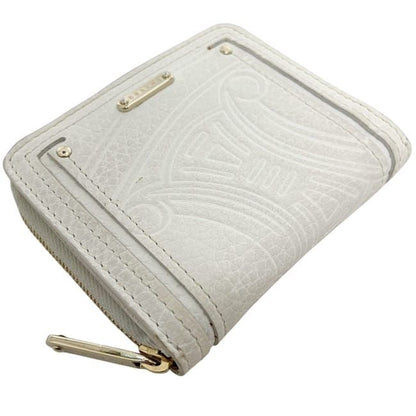 Celine Bifold Wallet White Triomphe Leather