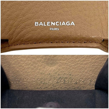 Balenciaga Trifold Wallet Paper Mini Beige