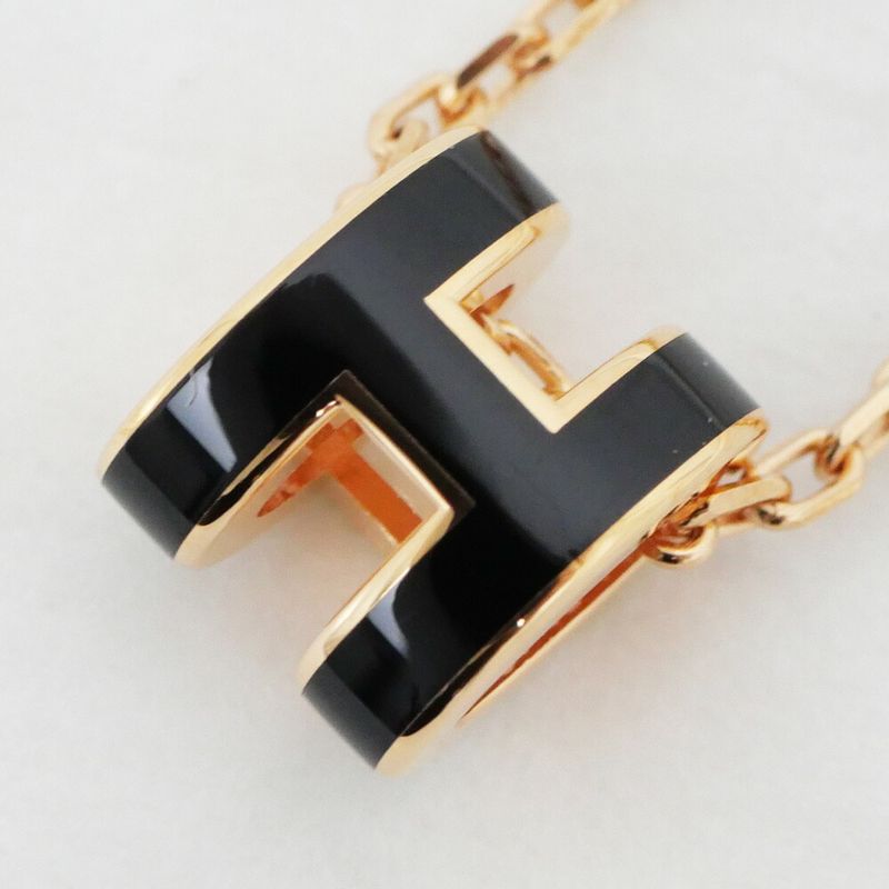 Hermes Necklace Pop Mini Black Rosegold