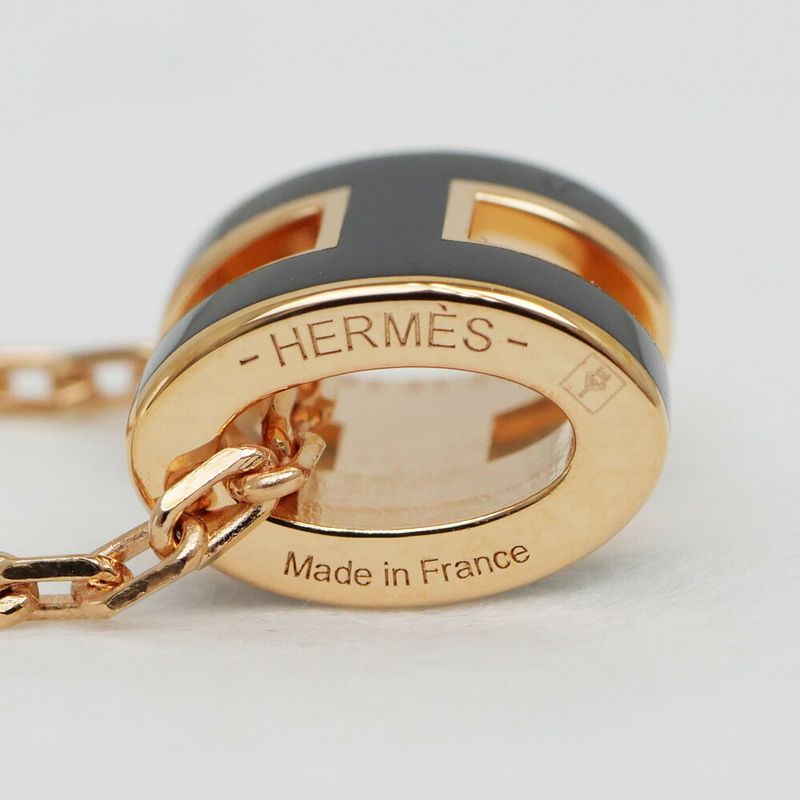 Hermes Necklace Pop Mini Black Rosegold