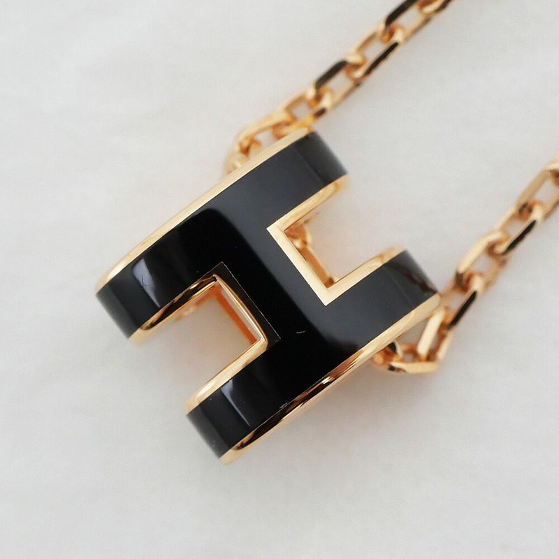 Hermes Necklace Pop Mini Black Rosegold