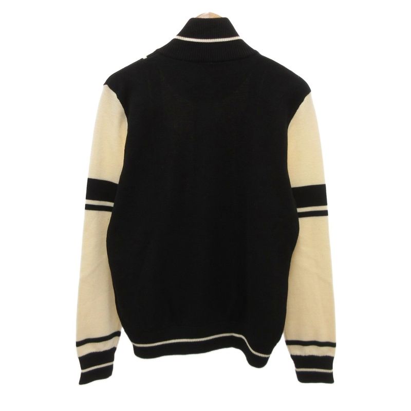 Dolce & Gabbana Driver's Knit Sweater Jacket Bicolor 46 White Black