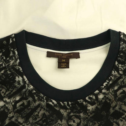 Louis Vuitton T-Shirt Short Sleeve Lace 36 Black White DF