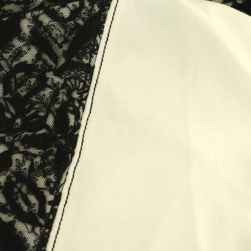 Louis Vuitton T-Shirt Short Sleeve Lace 36 Black White DF