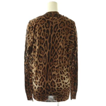Dolce & Gabbana Knit Ensemble Cardigan Pullover Animal Pattern 36 38 Brown DF