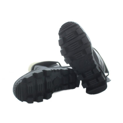 Moncler Moscova Boots Short Leather Logo Boa 37 Black