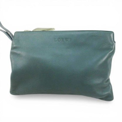 Loewe Pouch Green Leather