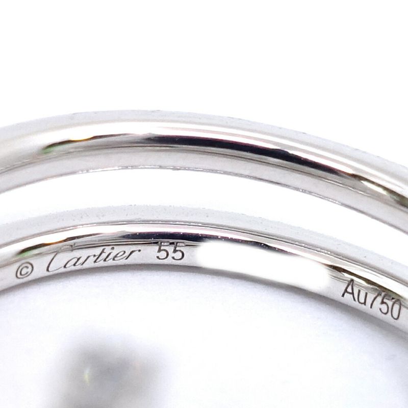 Cartier 18K White Gold Juste Un Clou Double Ring Diamond