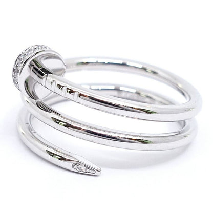 Cartier 18K White Gold Juste Un Clou Double Ring Diamond