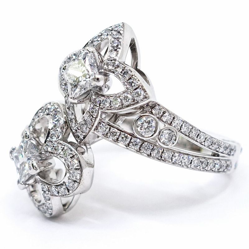 Louis Vuitton 18K White Gold Barguardant Toi Emore Ring Diamond