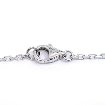 Cartier 18K White Gold C Heart Diamond Necklace Pendant